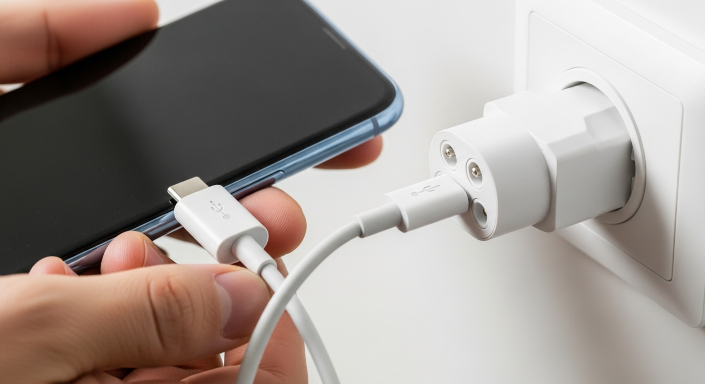 Plugue e tomada padrão brasileiro (Tipo N) e carregador USB-C